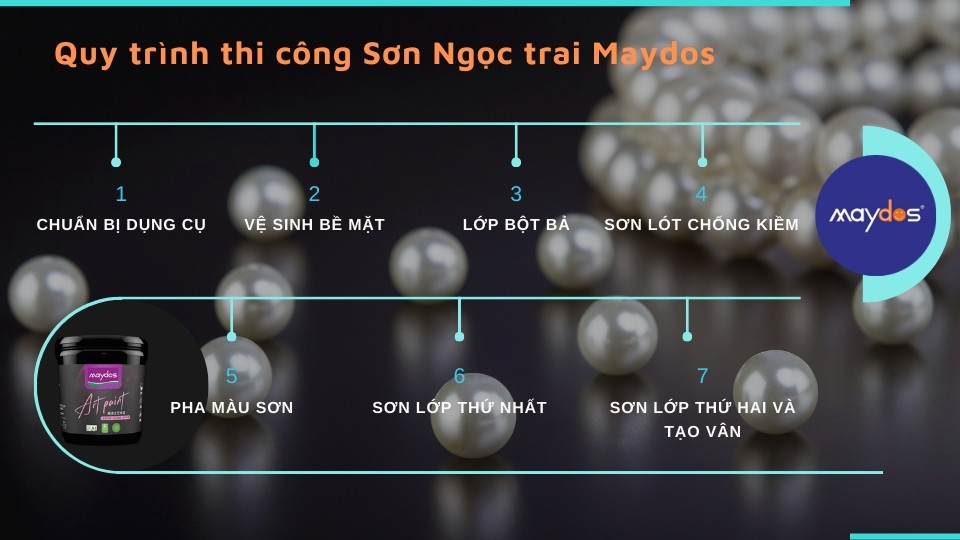 Quy trình các bước thi công sơn ngọc trai