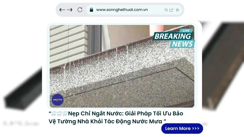 Nẹp Chỉ Ngắt Nước 2025: Giải Pháp Tối Ưu Bảo Vệ Tường Nhà Khỏi Tác Động Nước Mưa