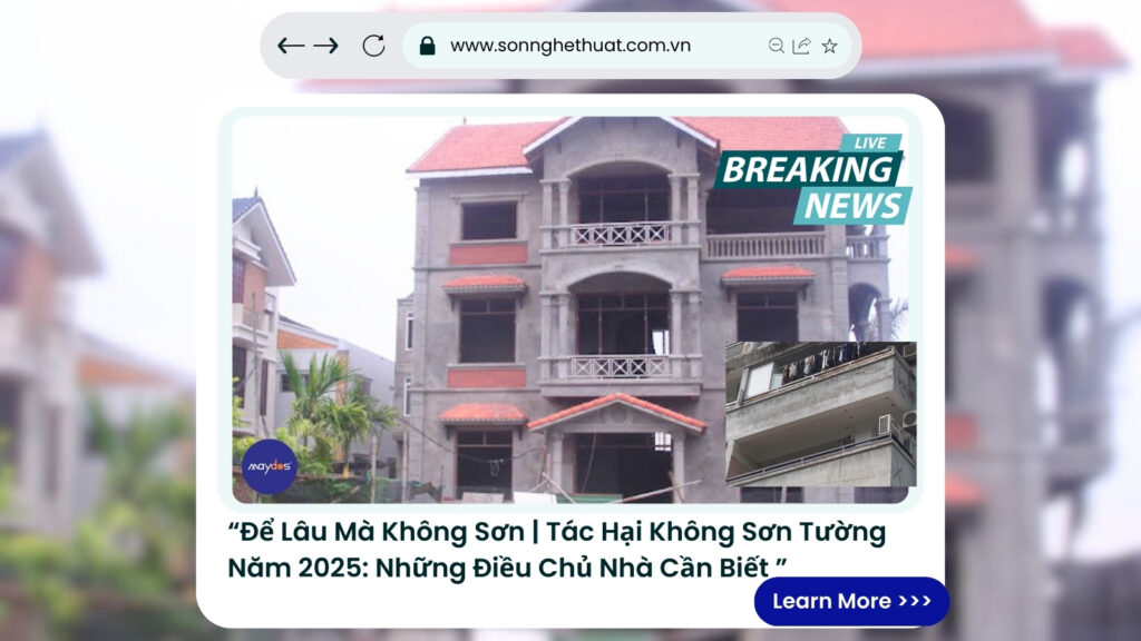 Để Lâu Mà Không Sơn | Tác Hại Không Sơn Tường Năm 2025: Những Điều Chủ Nhà Cần Biết