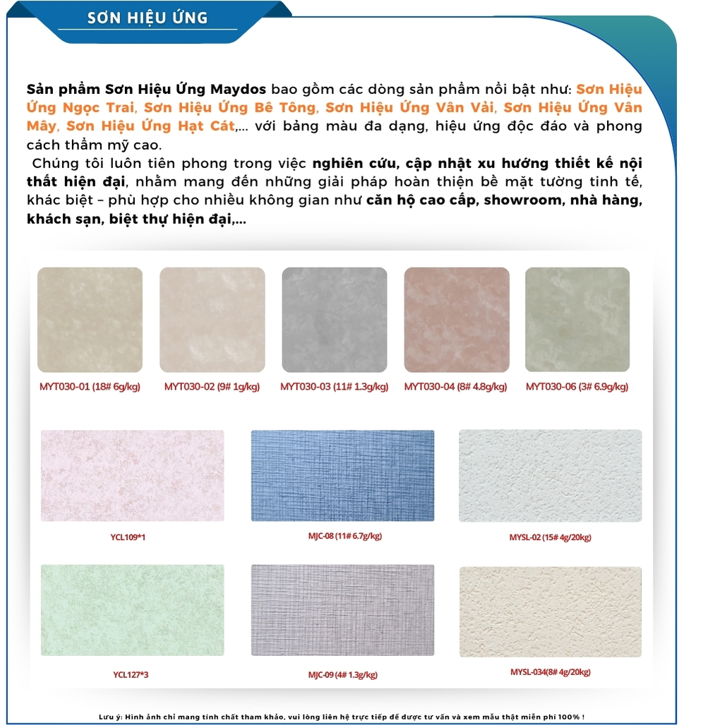 Maydos Thi Công Sơn Hiệu ứng Nội Thất Cao Cấp